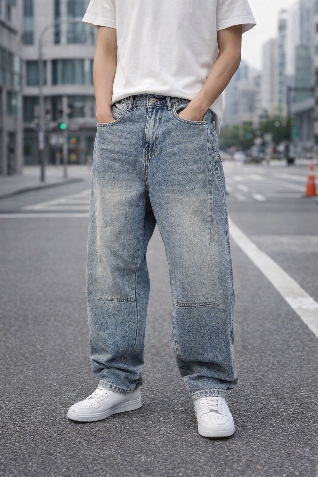 потертые синие рваные джинсы большого размера для мужчин,джинсы мужские широкие,джинсы мужские рваные,мужские джинсы,модные мужские джинсы