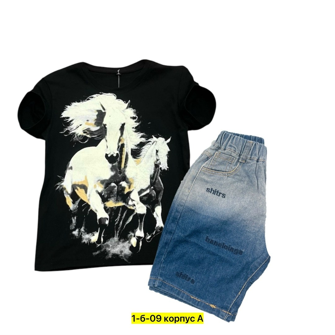 комплект детской одежды для мальчика,футболка с лошадьми,одежда для мальчиков,комплект одежды для мальчика,комплект одежды для маленьких мальчиков
