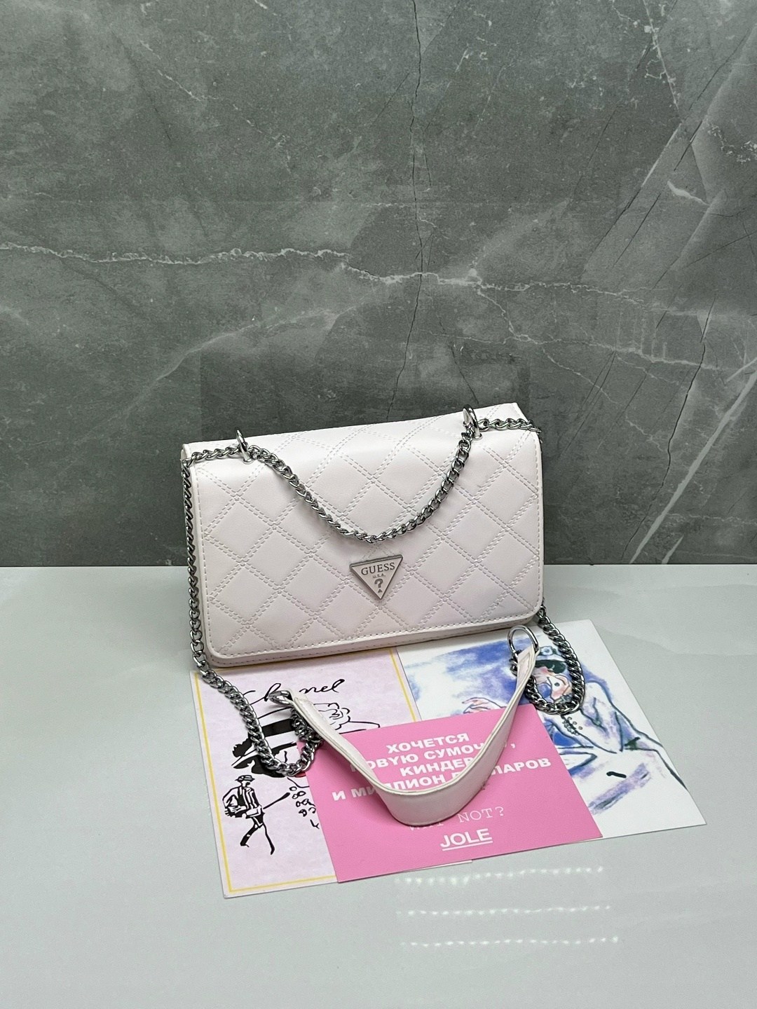 сумка guess белая,сумка guess женская,guess сумка,белая сумка guess женская сумка на цепочке клатч,сумка женская guess hwq g8748200 белая