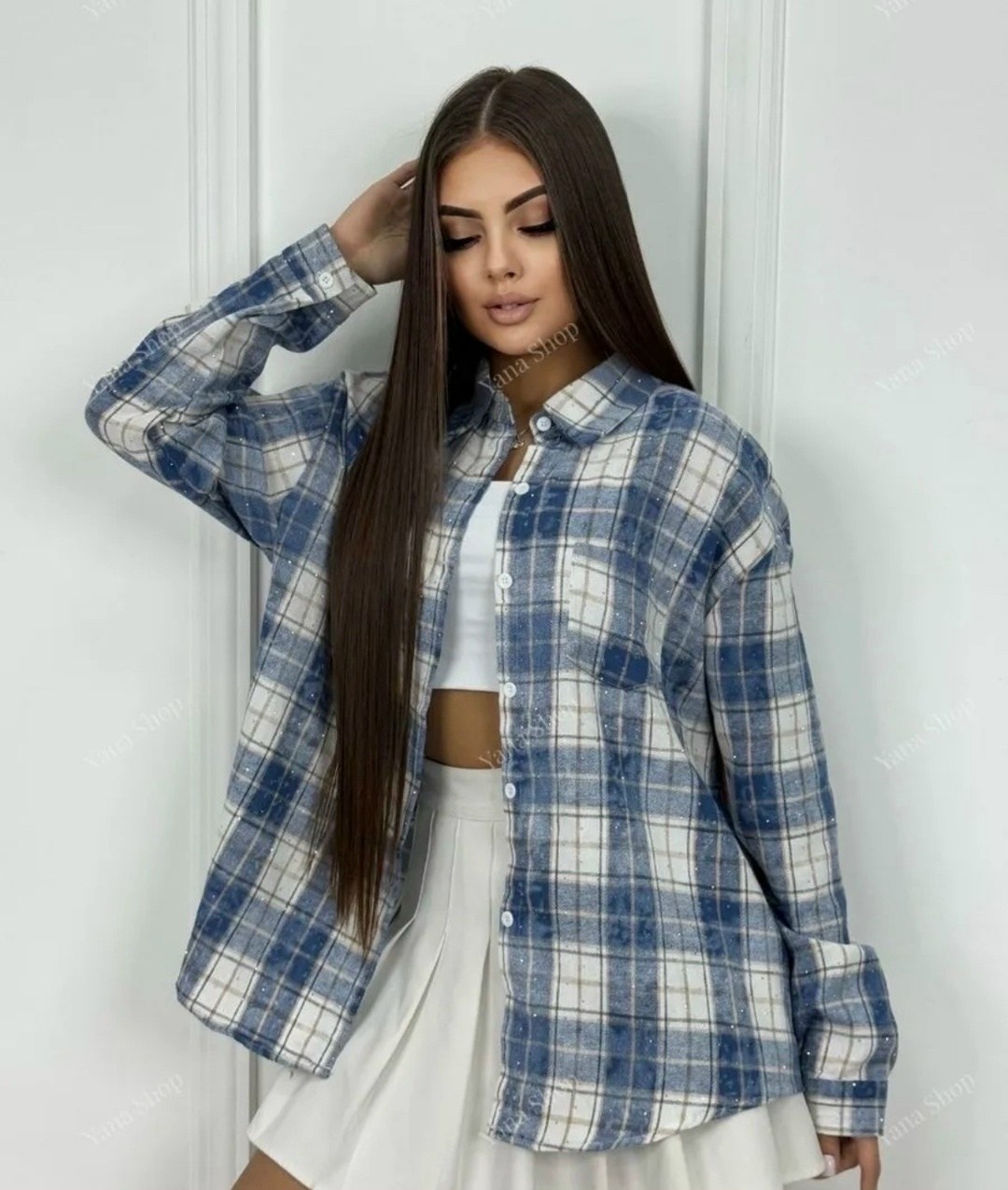 рубашка в клетку оверсайз варенка umalook,женская рубашка в клетку,рубашка оверсайз в клетку,женская рубашка,рубашка женская в клетку оверсайз теплая