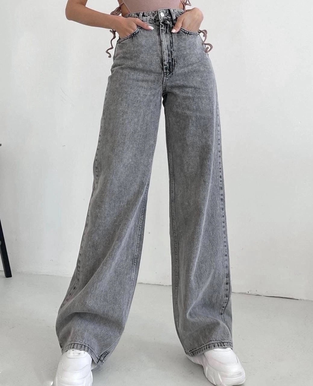 джинсы женские широкие,джинсы широкие,джинсы женские палаццо,женские джинсы,серые широкие джинсы