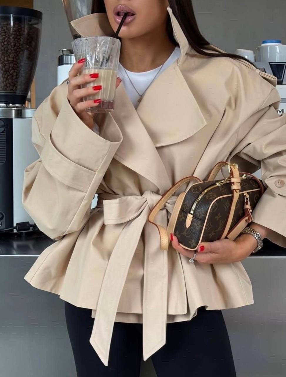 куртка с поясом,плащ женский,тренч укороченный,тренч,тренч короткий