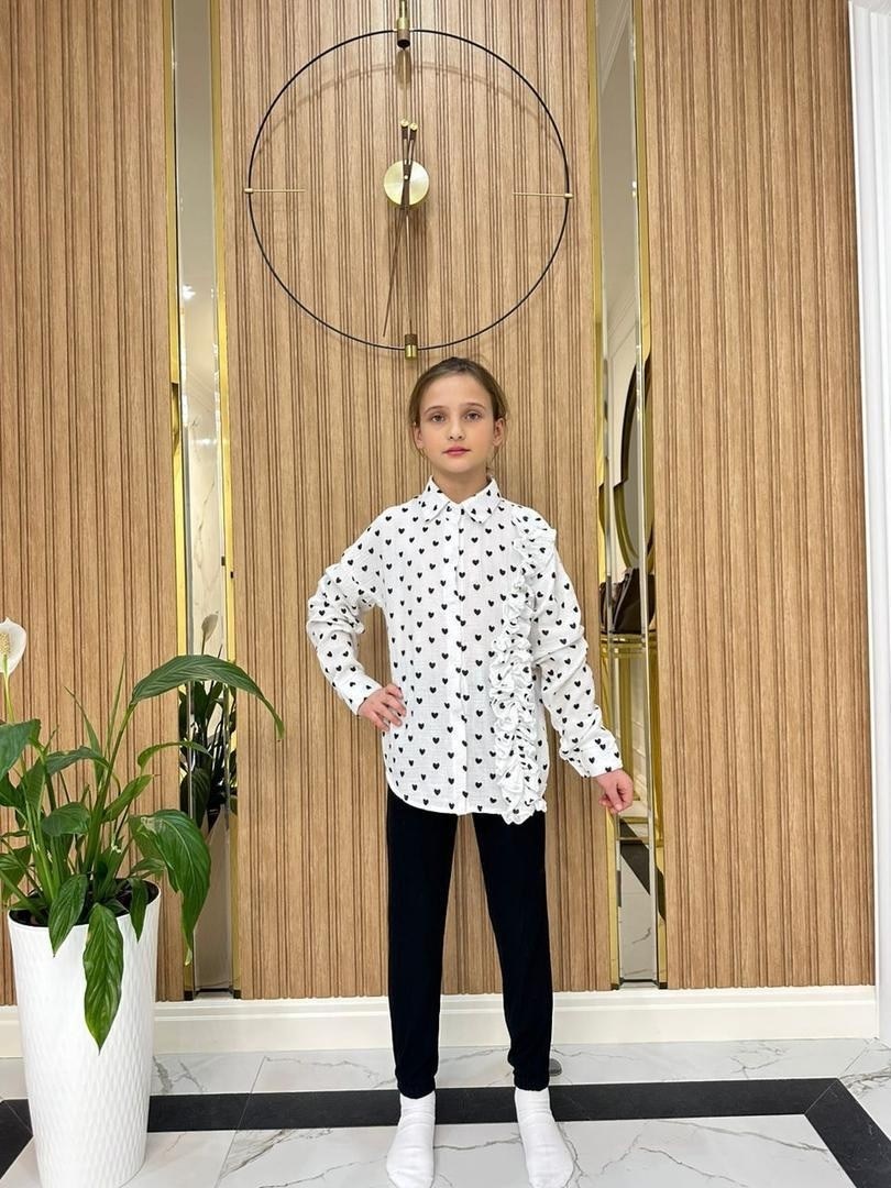 блузка школьная для девочек,блузка для девочек,блузка школьная,рубашка блузка,блузка с оборками