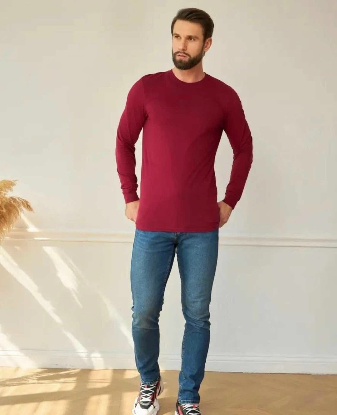 лонгслив бордовый,кофта мужская,лонгслив мужской,свитшот мужская,лонгслив
