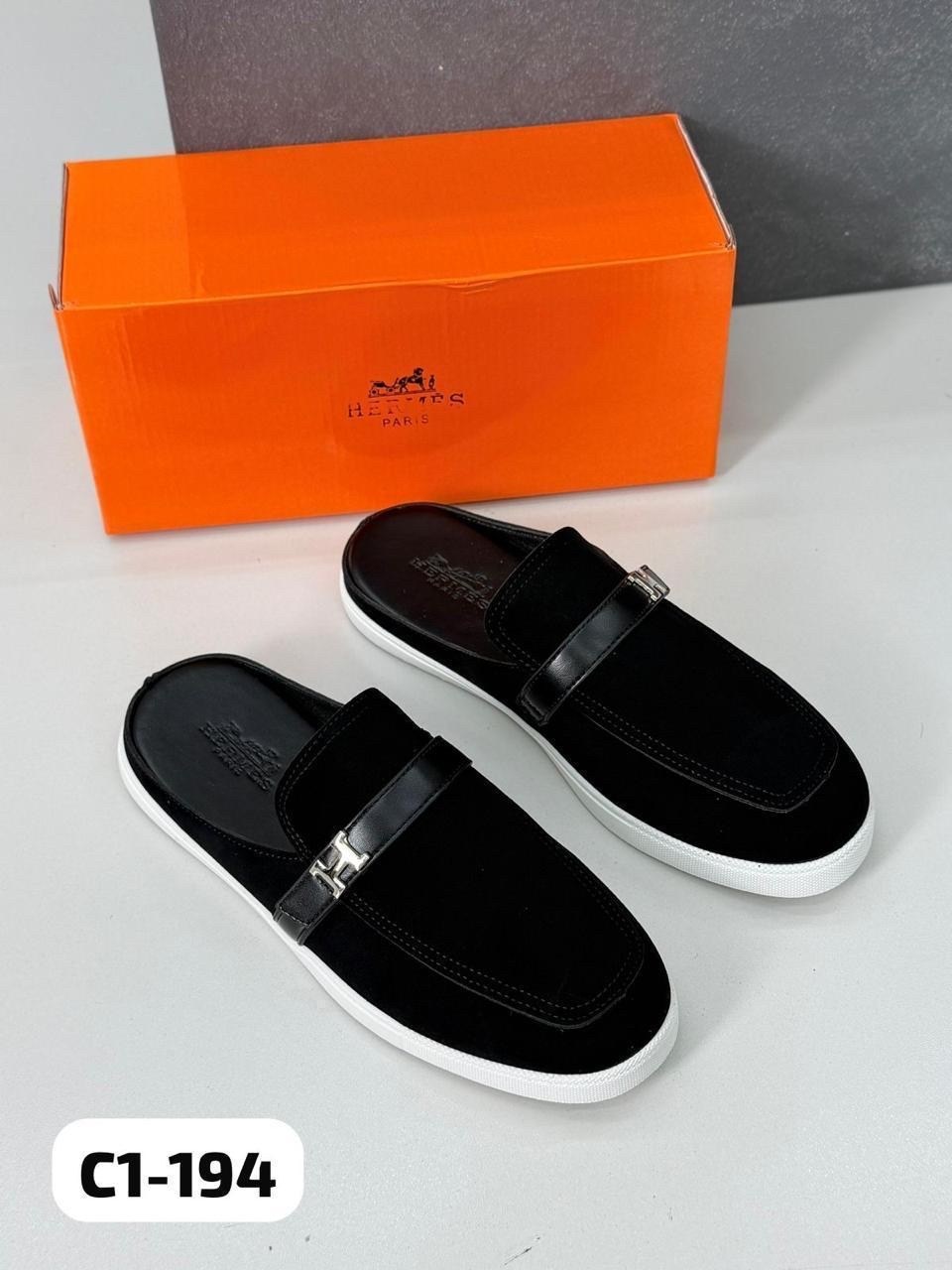 тапочки hermes,,мюли hermes,мюли hermes черные,hermes шлепанцы