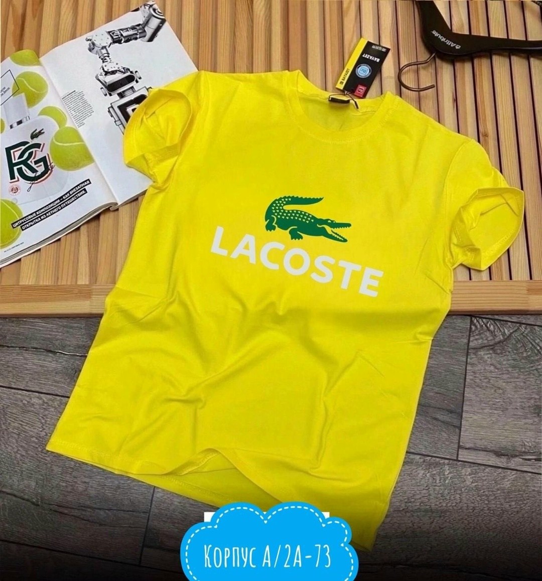 футболки мужские,мужские футболки lacoste,футболка,lacoste желтая мужская футболка,футболка lacoste