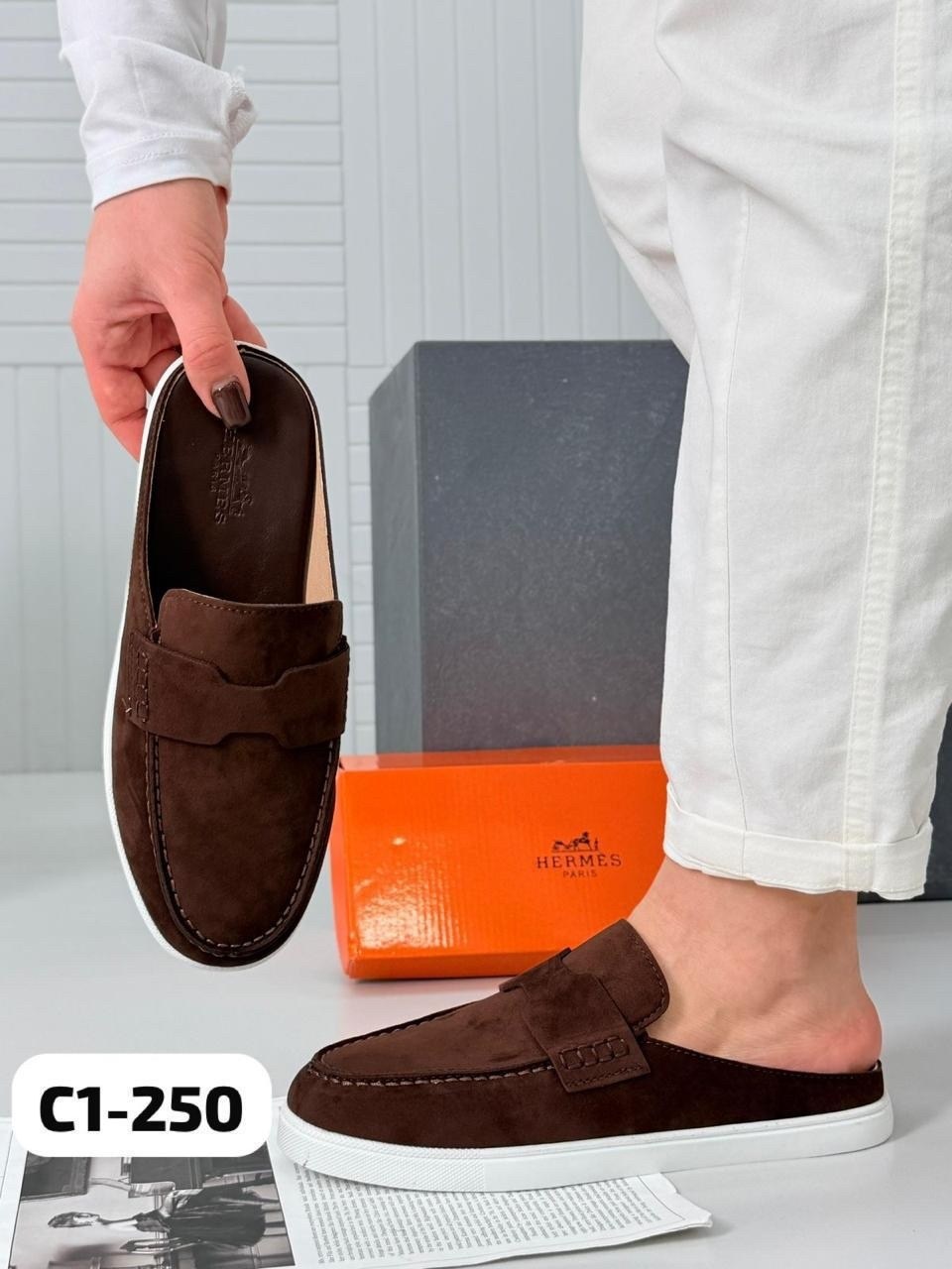 мюли hermes,,hermes мюли женские, hermes,тапочки hermes женские