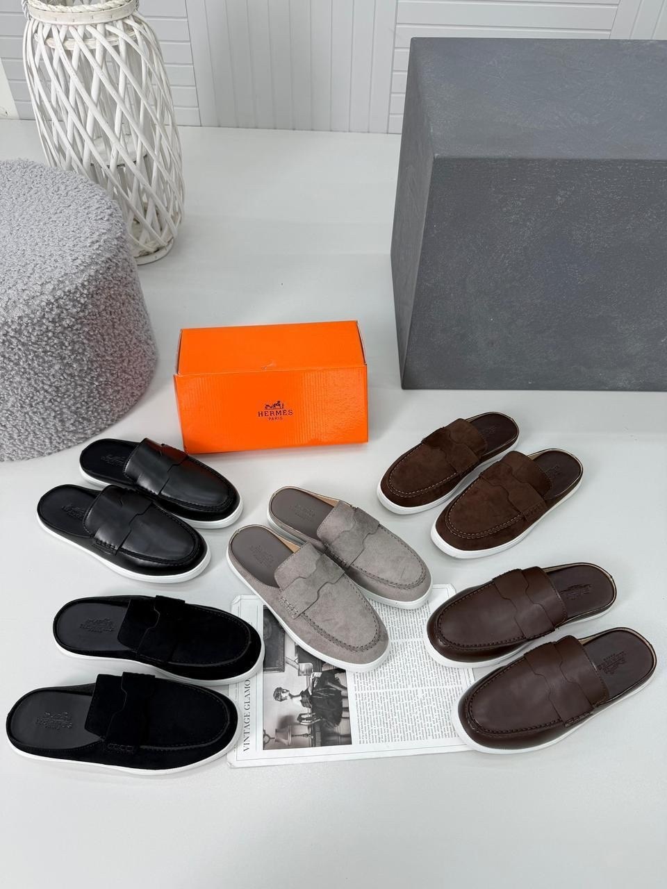 мюли hermes,,hermes мюли женские, hermes,тапочки hermes женские