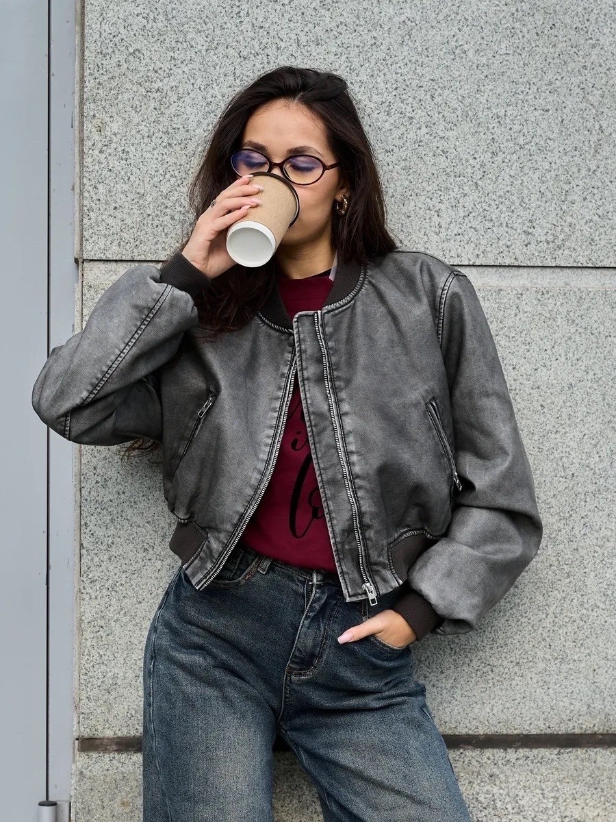 кожаная куртка бомбер женская,куртка бомбер женская,куртка кожаная,кожаная куртка женская,куртка бомбер