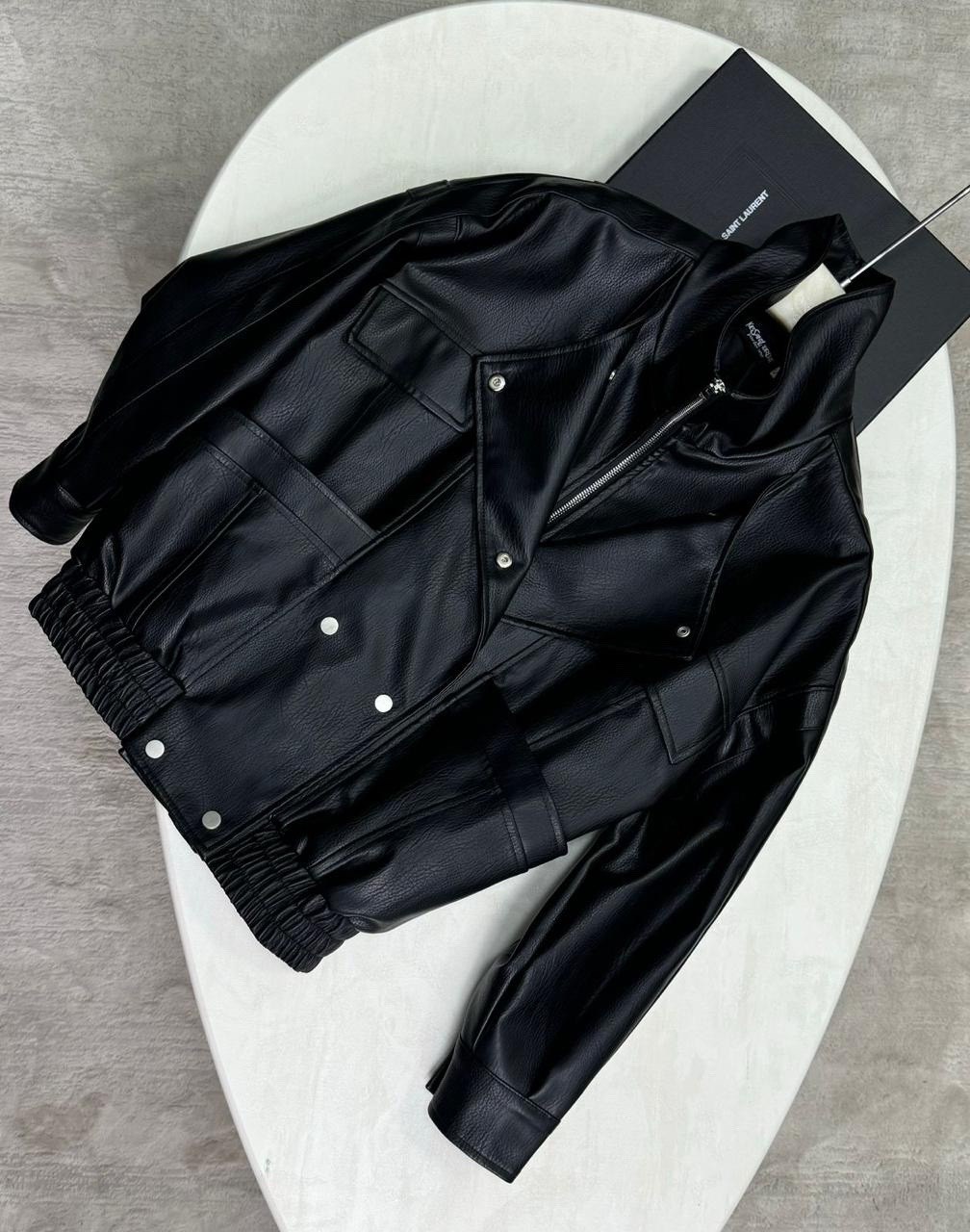 косуха кожаная куртка оверсайз укороченная fugui,косуха женская,куртка косуха,кожаная куртка косуха,косуха женская оверсайз куртка