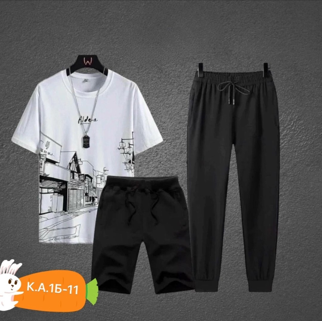 костюм спортивный мужской,костюм для мужчин,костюм мужской,футболка и штаны,мужской костюм черный