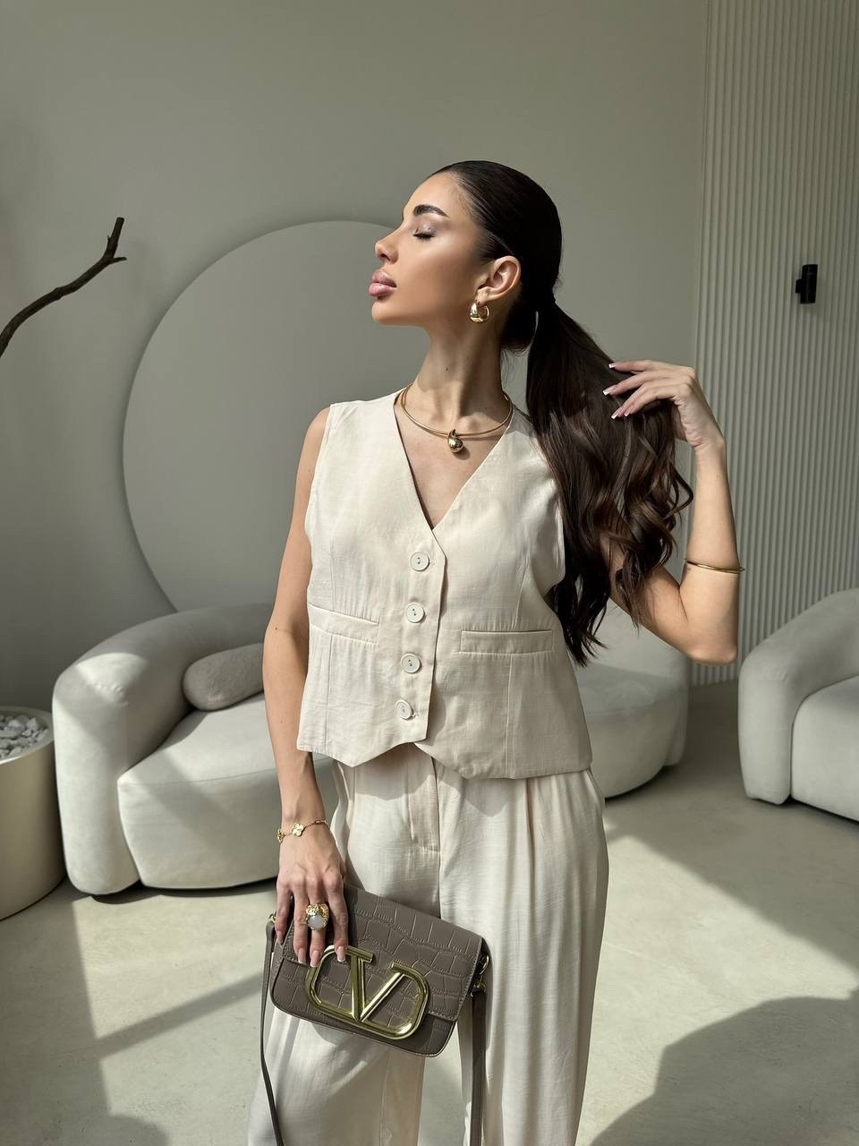 костюм брючный летний женский,костюмы женские летние,стильные костюмы,костюм из льна летний,брючный костюм с жилетом