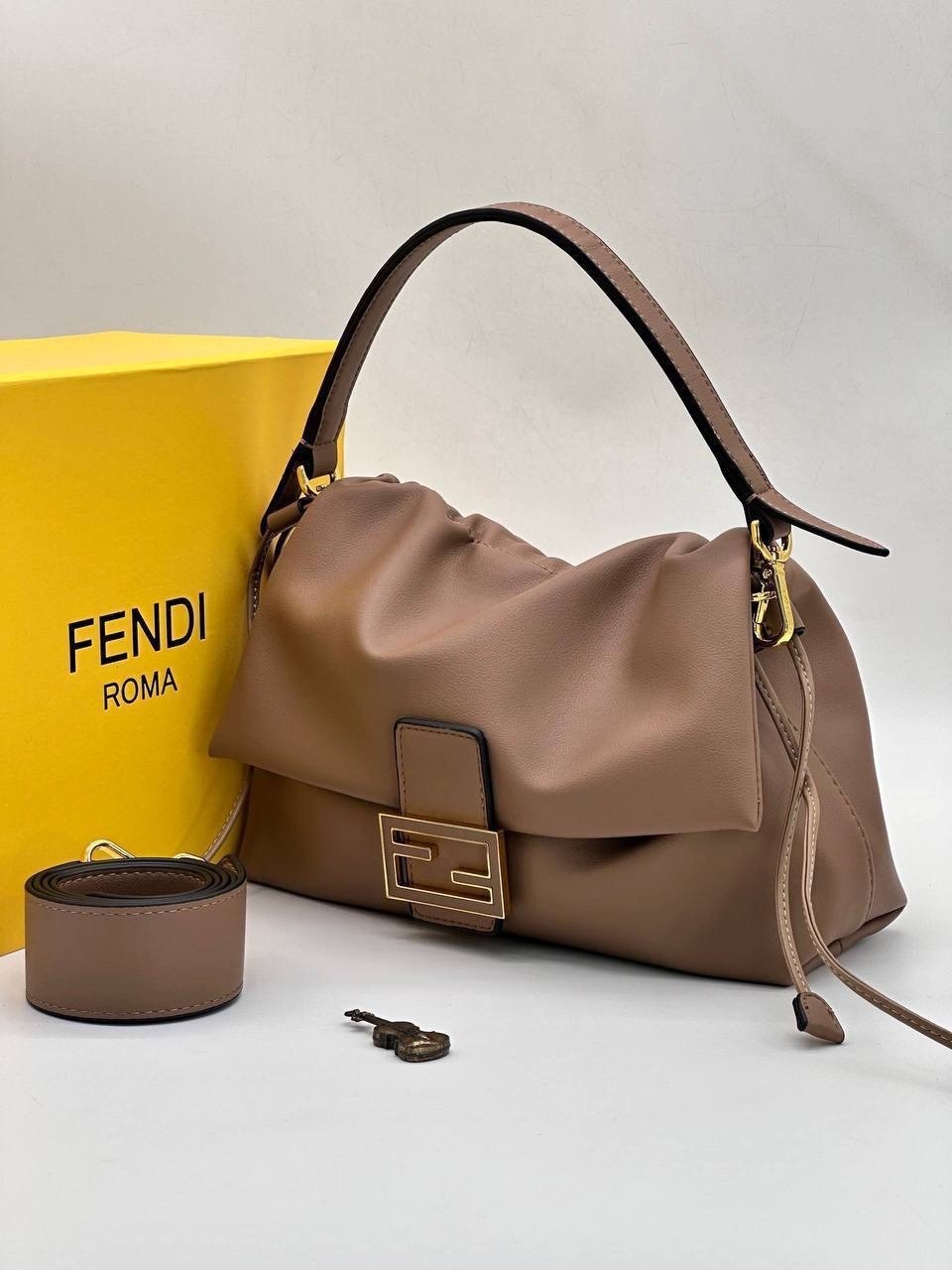 женская сумка fendi,сумка fendi,fendi сумка на плечо,фенди сумка,женская кожаная сумка fendi бежевая 27х10х8