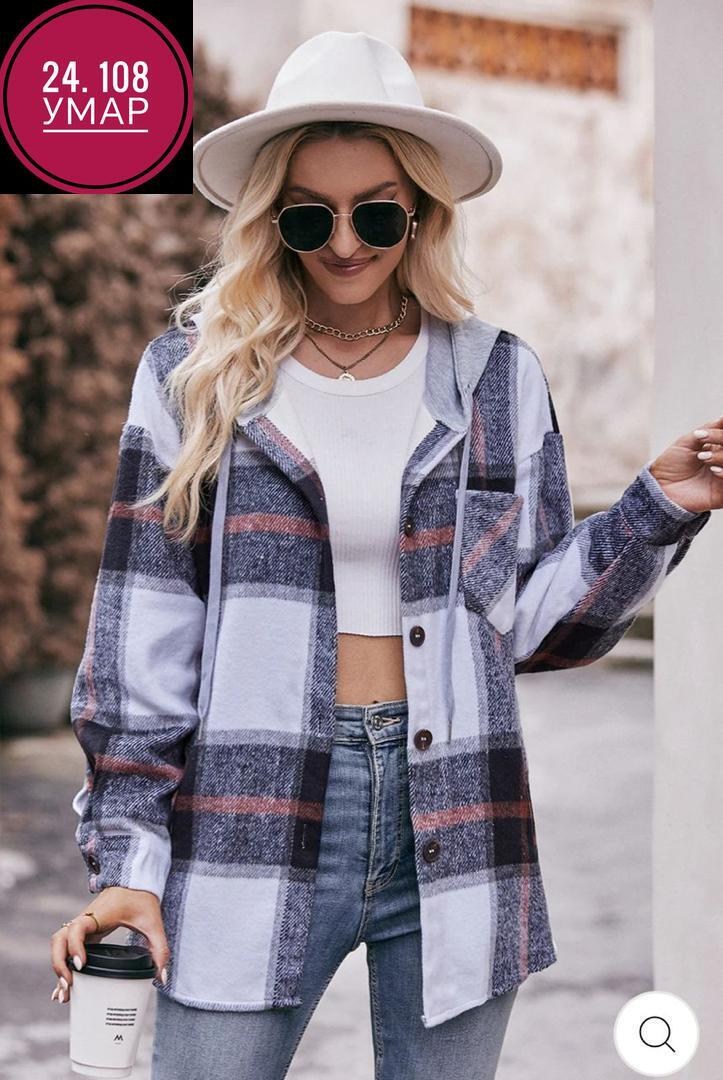 рубашка теплая,рубашка с капюшоном,рубашка женская в клетку теплая,рубашка женская,рубашка женская теплая