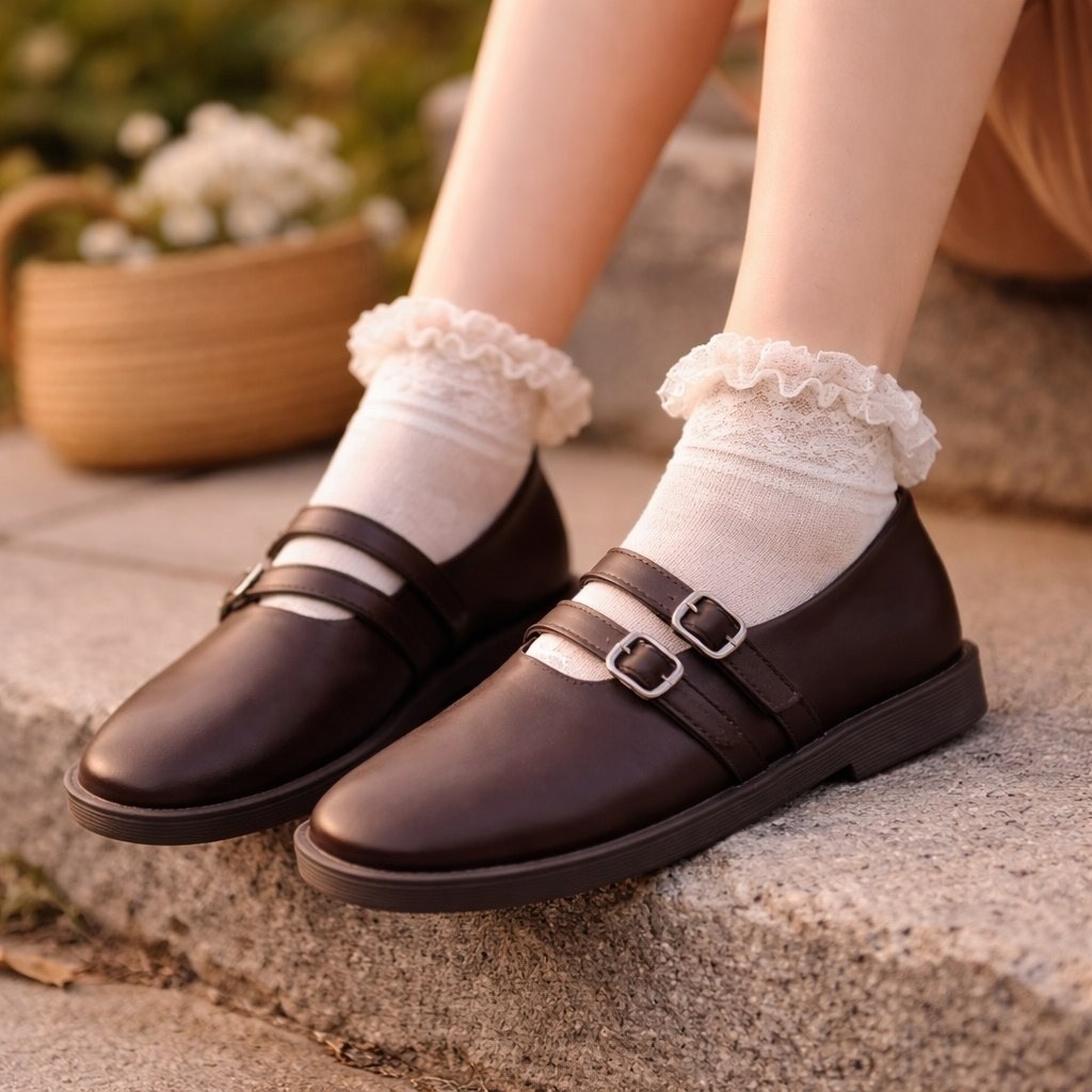 ,женская , на плоской подошве,туфли мэри джейн,туфли на плоской подошве