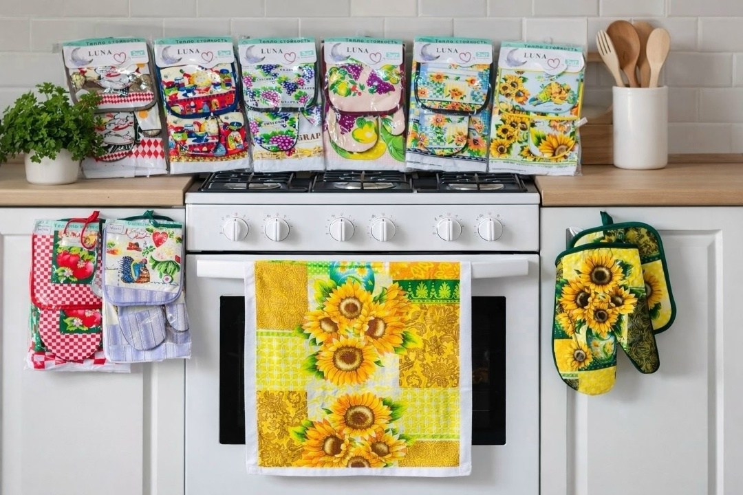 набор кухонных прихваток,набор для кухни,прихватка набор,набор кухонные полотенец,набор для кухни подарочный