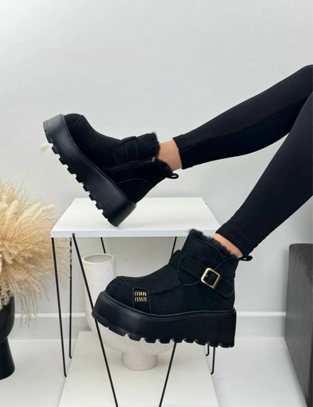 угги женские,угги женские зимние,,ботинки зимние замшевые на платформе derio 283000136,зимняя женская