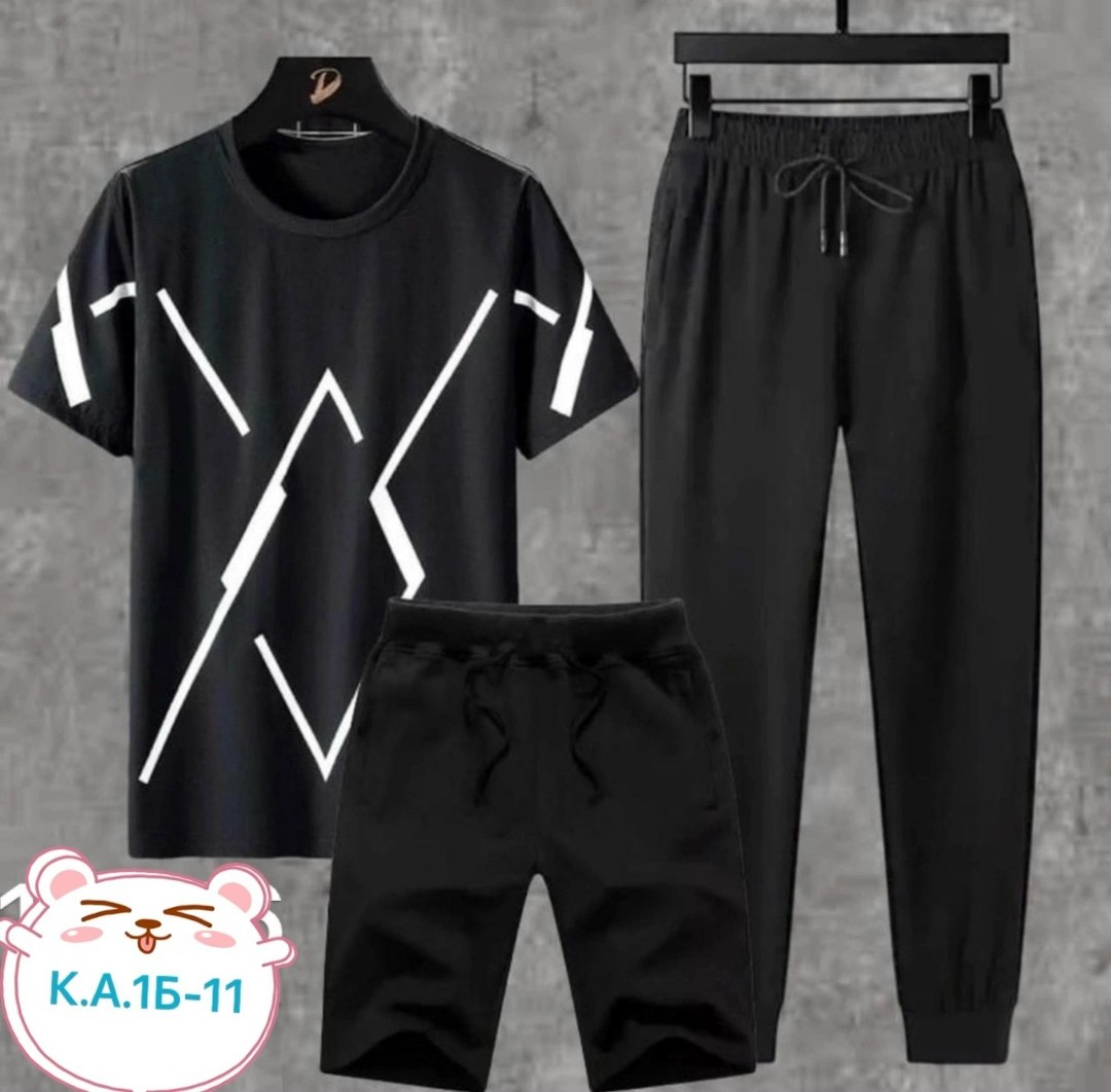 костюм спортивный мужской,костюм для мужчин,костюм мужской,футболка и штаны,мужской костюм черный