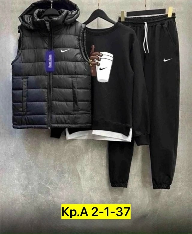 спортивный костюм тройка с жилеткой,костюм мужской спортивный тройка с жилетом,спортивный костюм мужской nike комплект тройка,спортивный костюм с жилеткой,костюмы спортивные мужские