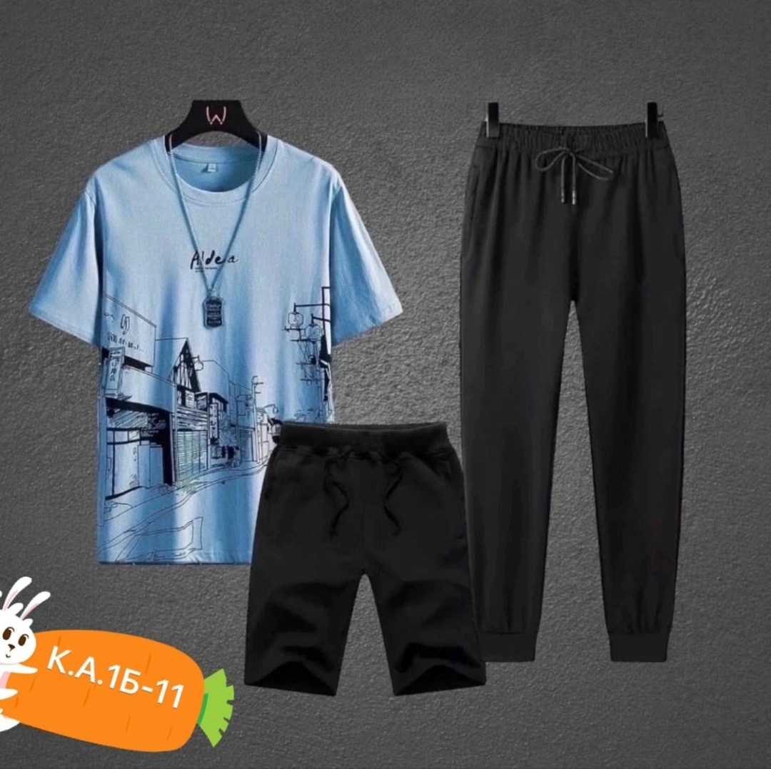 костюм спортивный мужской,костюм для мужчин,костюм мужской,футболка и штаны,мужской костюм черный