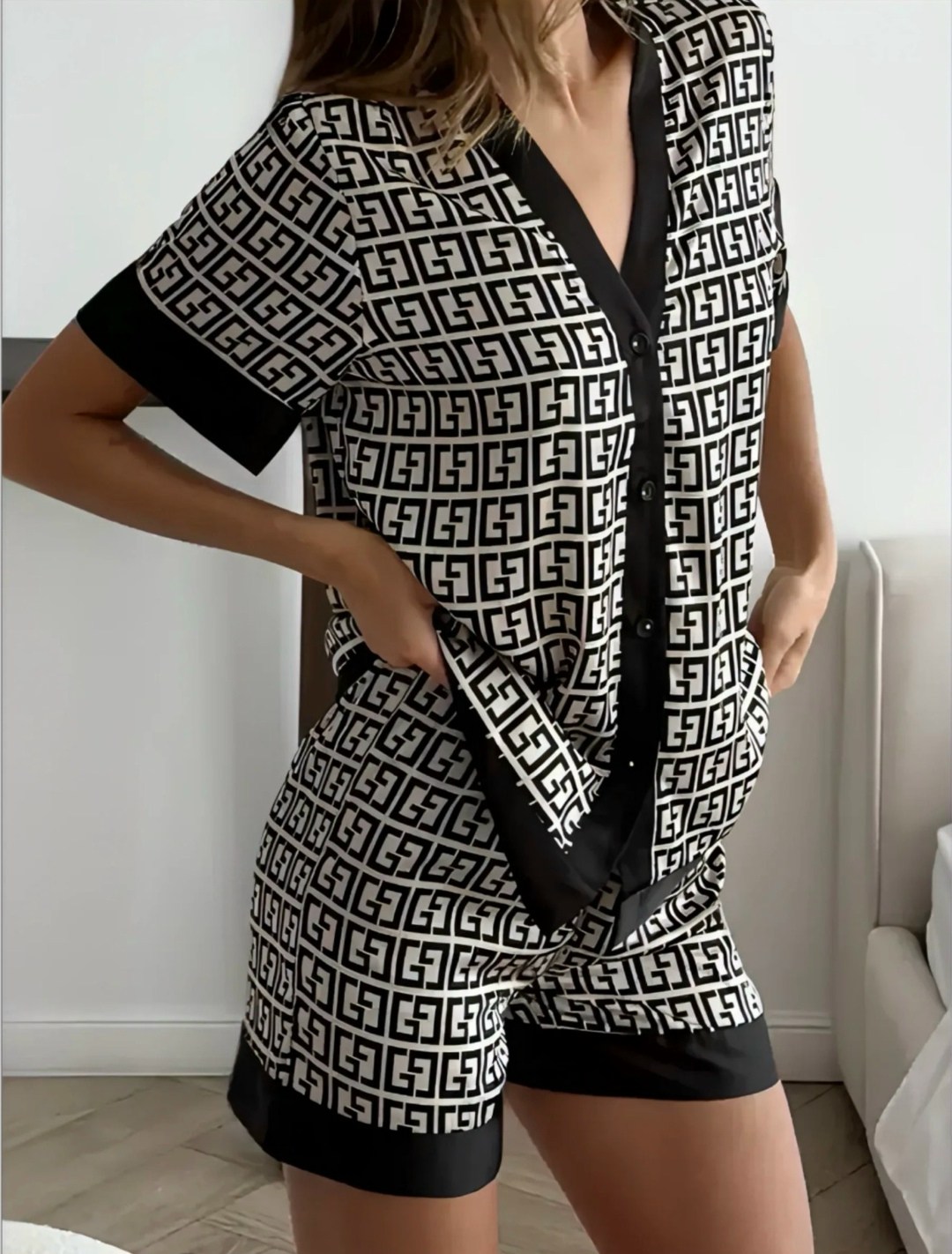 пижама женская,женская пижама рубашка и шорты,одежда для дома,домашние костюмы,пижама рубашка и шорты