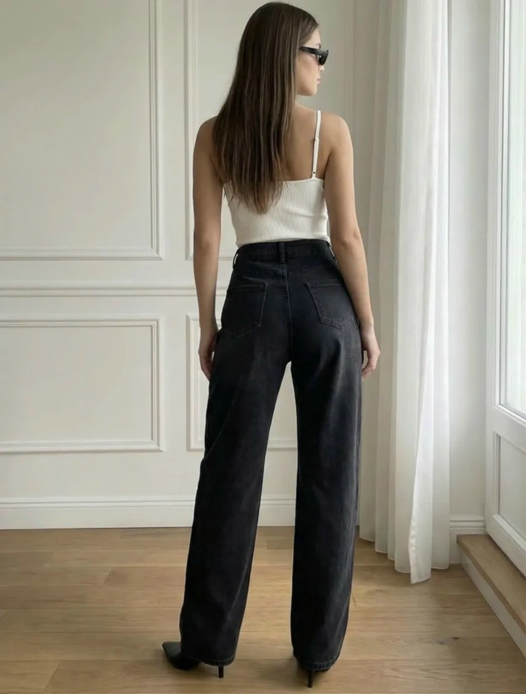 джинсы брюки,женские джинсы широкие,женские джинсы,широкие джинсы черные,широкие джинсы