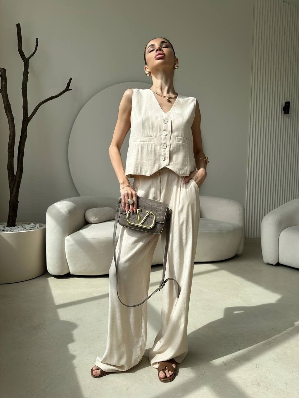 костюм брючный летний женский,костюмы женские летние,стильные костюмы,костюм из льна летний,брючный костюм с жилетом