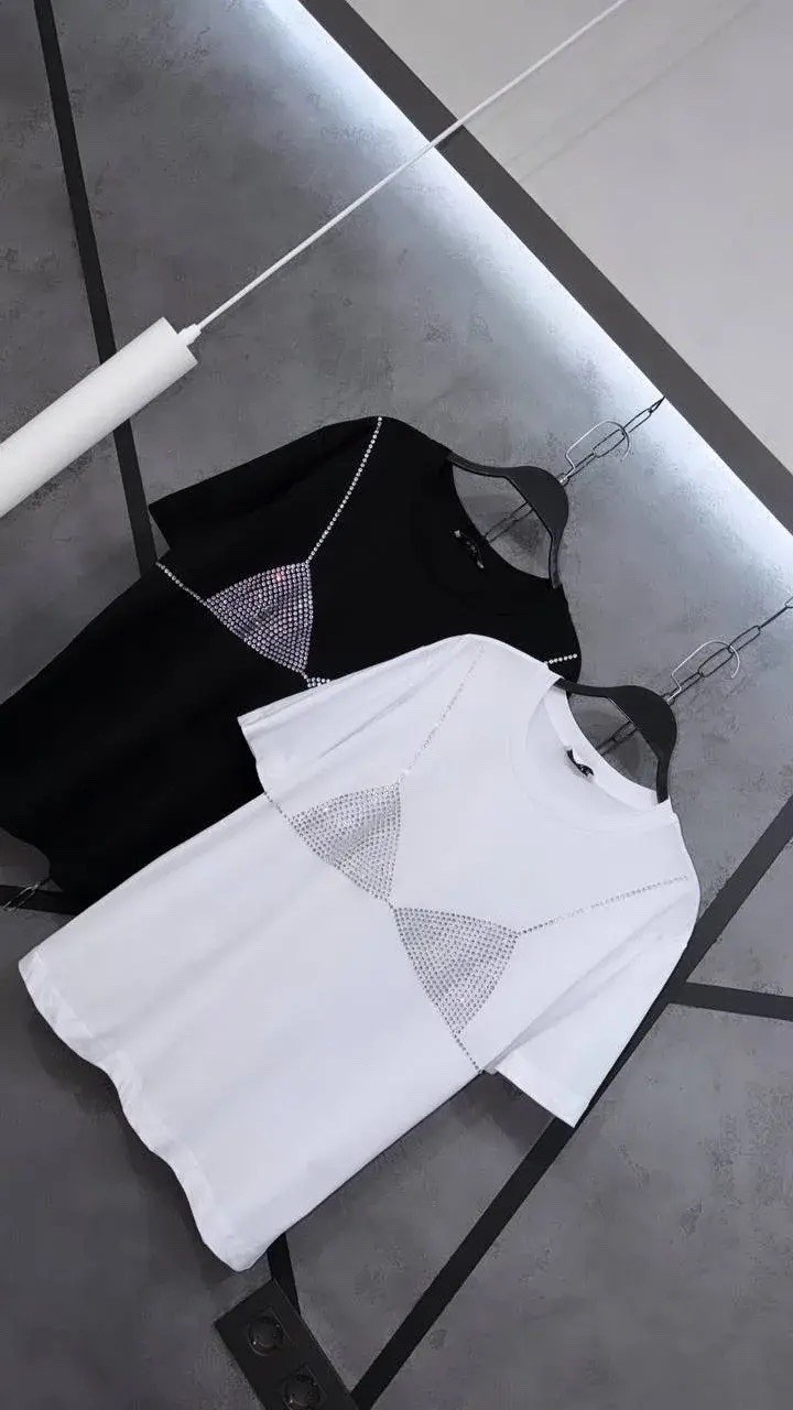 футболка женская оверсайз со стразами,летняя женская футболка со стразами,футболка со стразами,женская футболка со стразами,футболка со стразами оверсайз