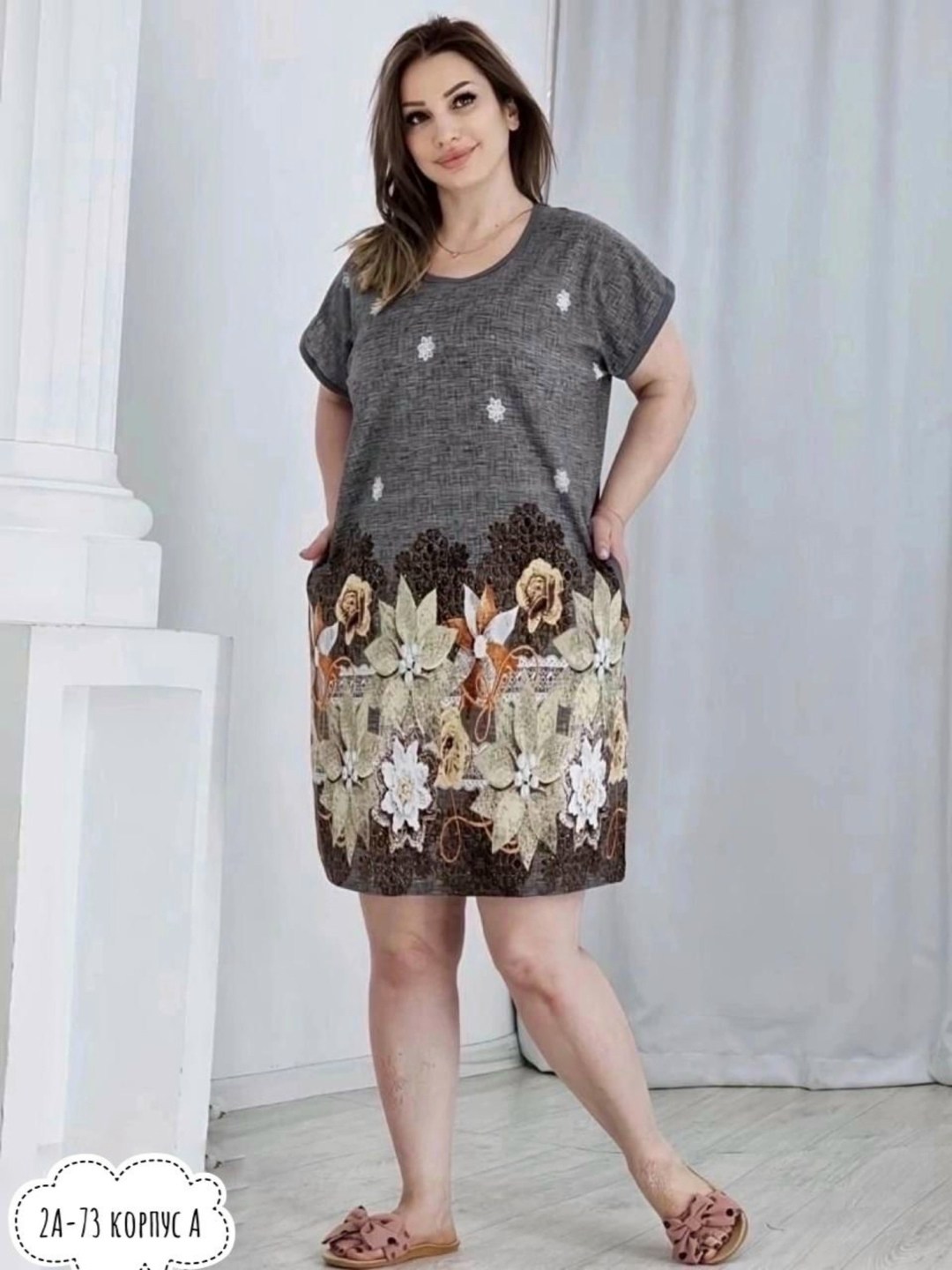 туника женская,туника женская платье женское, больших размеров,туника хлопок,туника домашняя женская