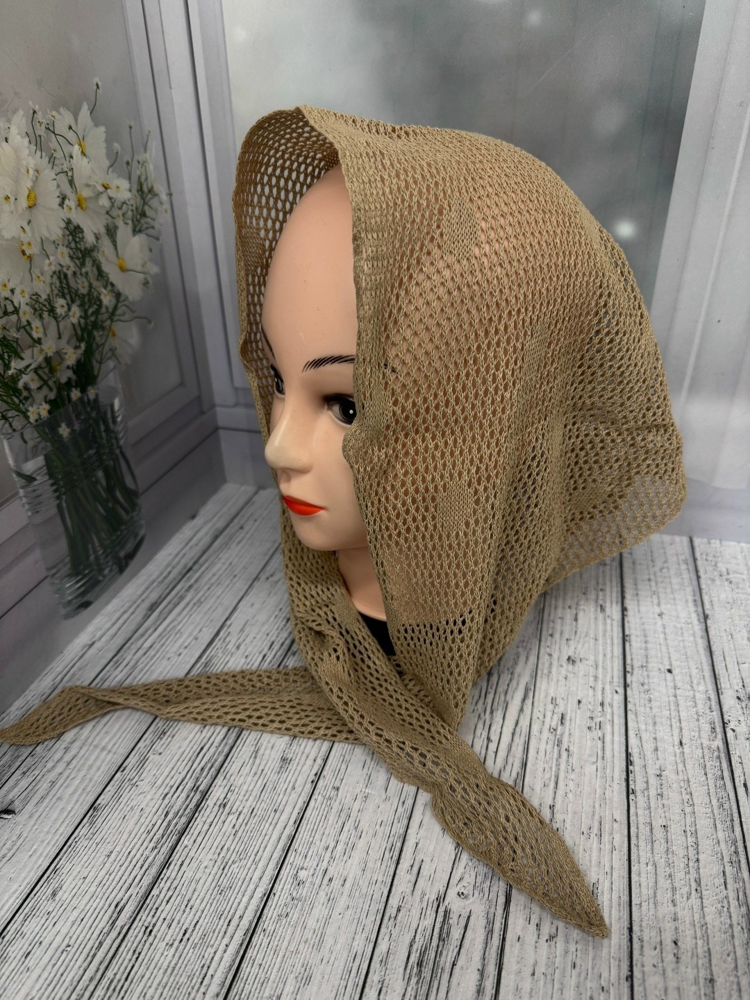 вязаная косынка,косынка,косынка белая,косынка женская,косынка женская зимняя