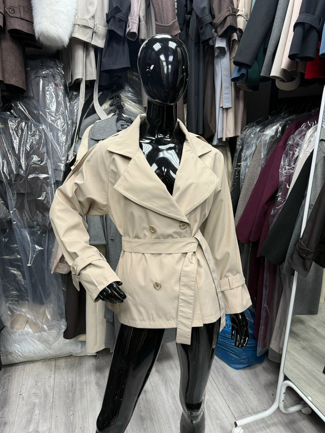 плащ тренч женский,женский тренч,тренч короткий,тренч золла,бежевый тренч