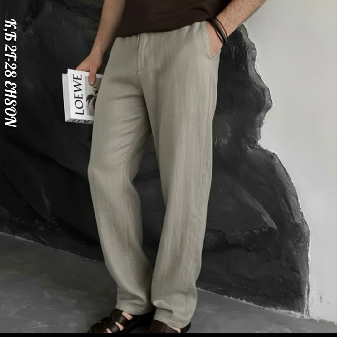 повседневные брюки,мужские брюки,льняные брюки,льняные брюки мужские,прямые брюки