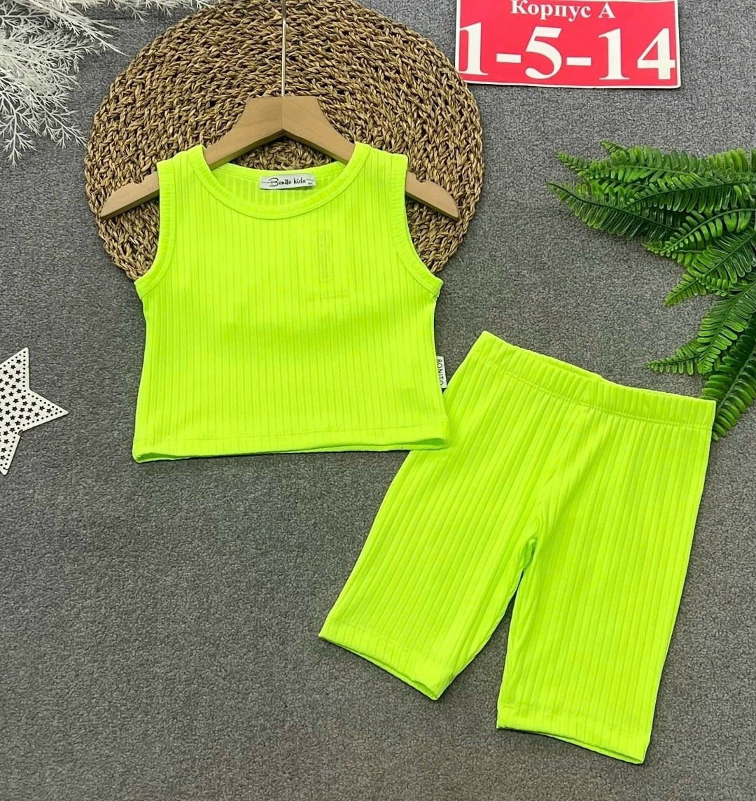 летний костюм топ с велосипедками sovalina 223713345,костюм для девочек,одежда для девочек,велосипедки для девочки,летний костюм для девочек