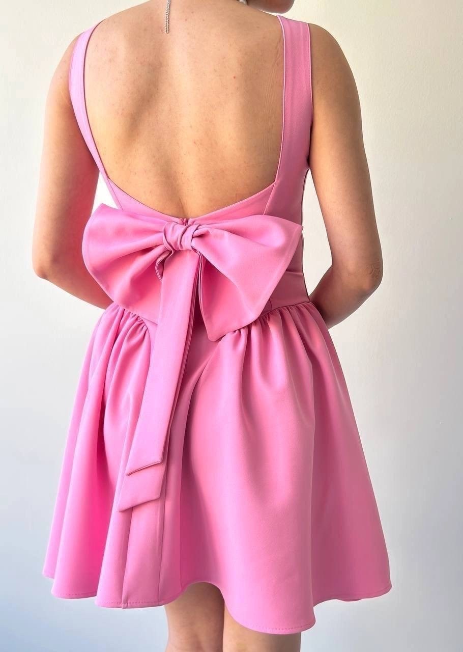 мини платье,платье с квадратным вырезом,платье,розовое платье,платье вечернее