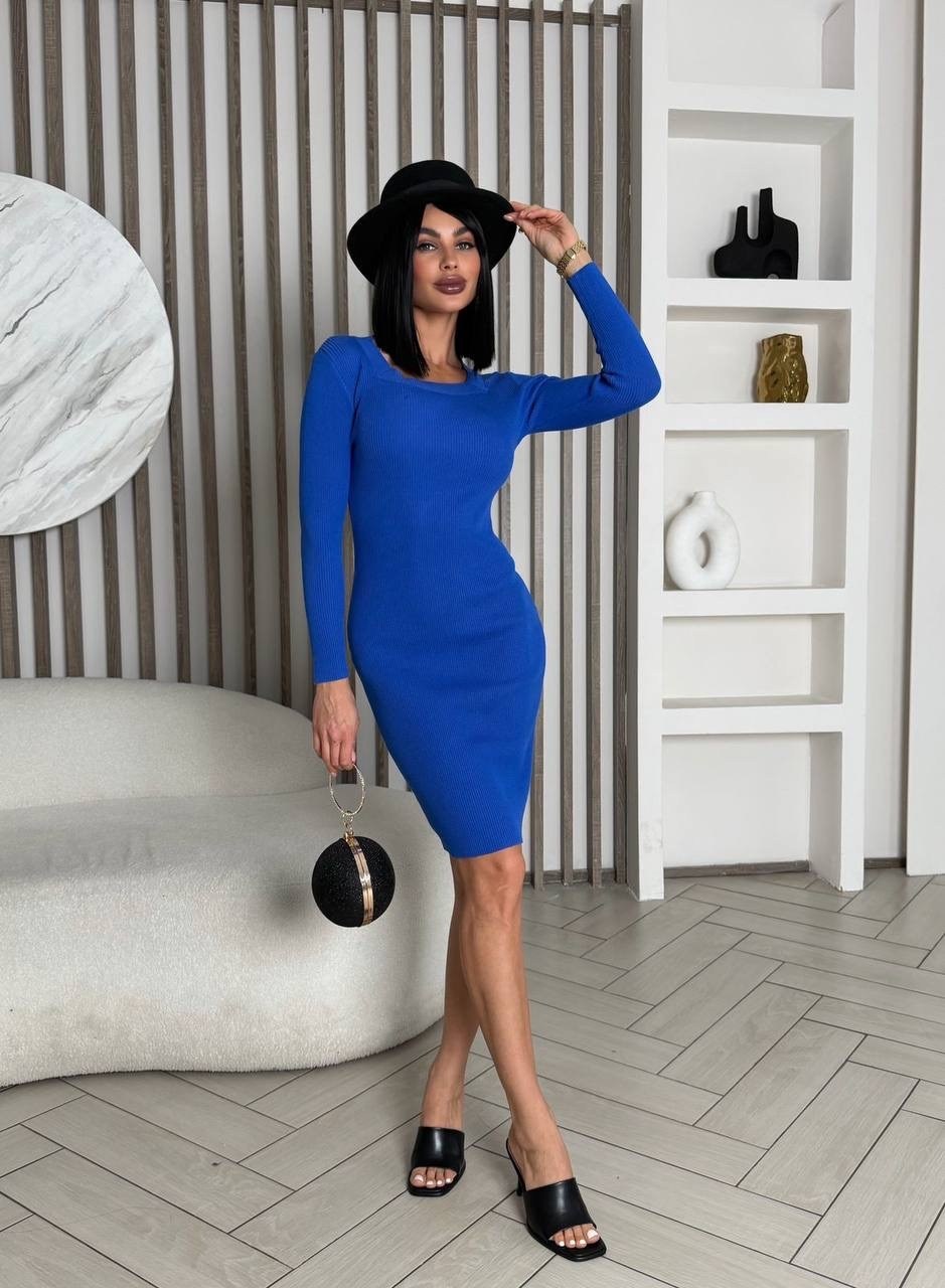 женское платье лапша,синее платье лапша,синее женское платье лапша,женское стильное платье лапша,платье облегающее