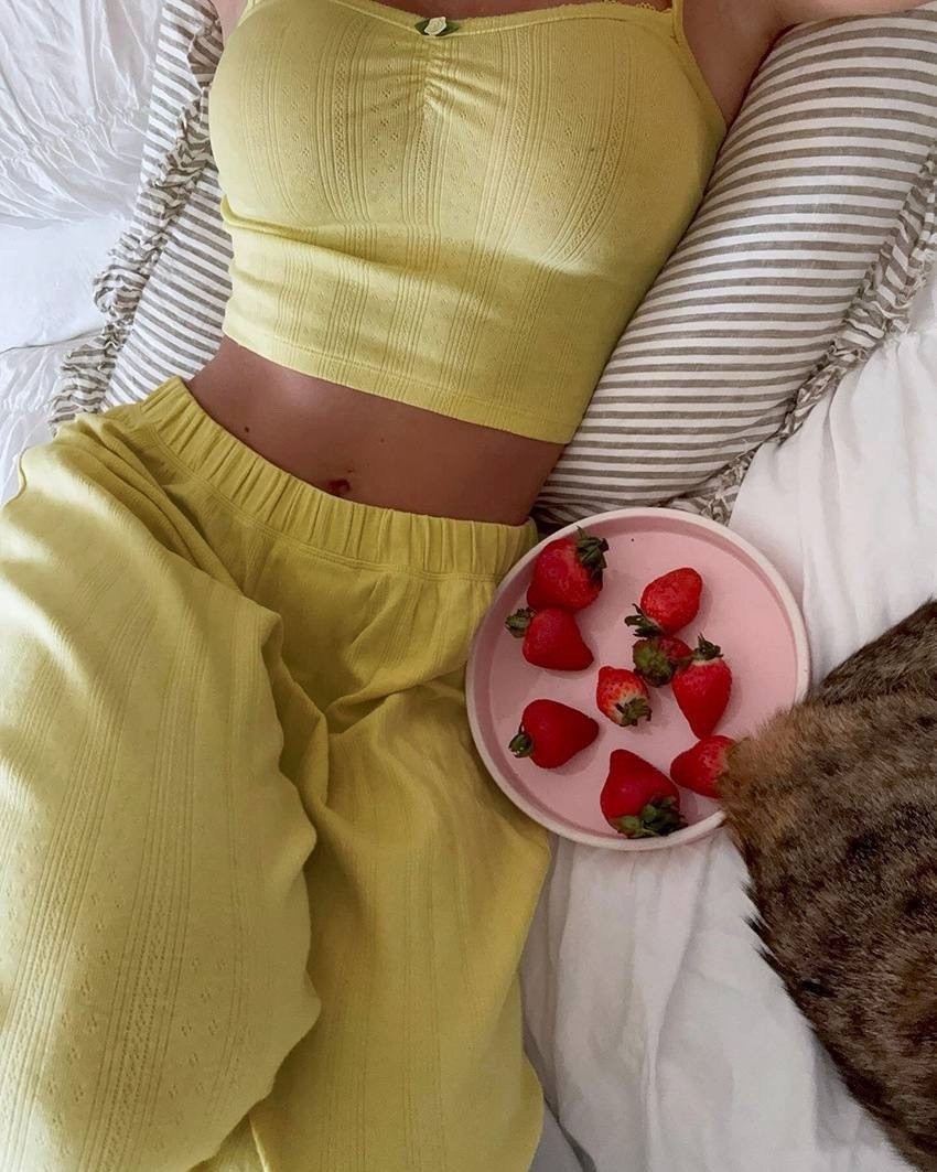 женская пижама комплект,пижама лапша со штанами и майкой домашняя одежда,широкие брюки,модные наряды,пижама одежда для дома