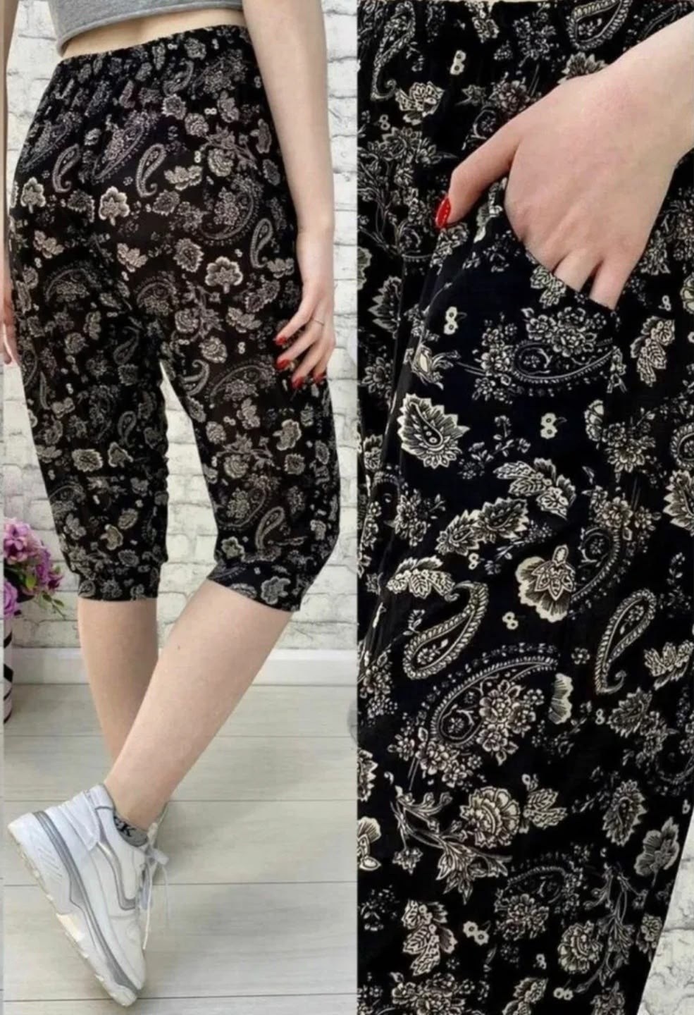 бриджи женские,бриджи женские большие размеры,бриджи в цветочек,бриджи капри,брюки бриджи