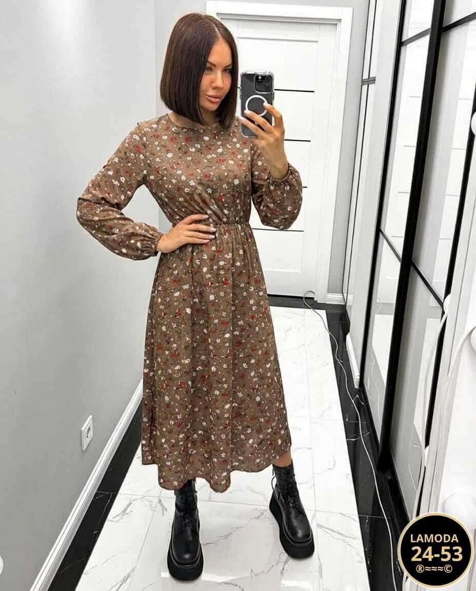 платье женское,платье женское черное в цветочек с длинным рукавом,модные платья 2026,женское платье миди,платье