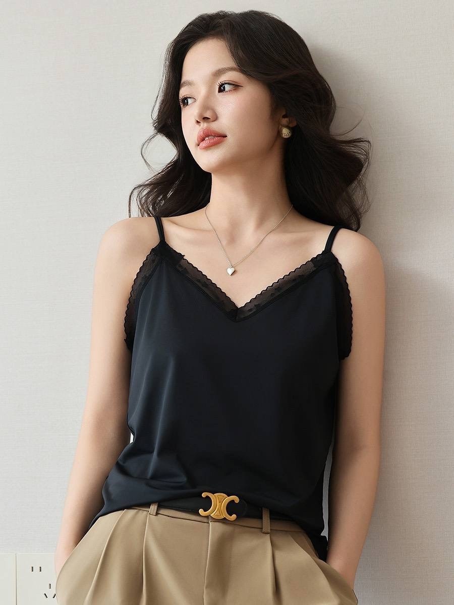 шелковый топ,шелковый топ с кружевом,шелковая майка,шелковый топ женский,атласный топ