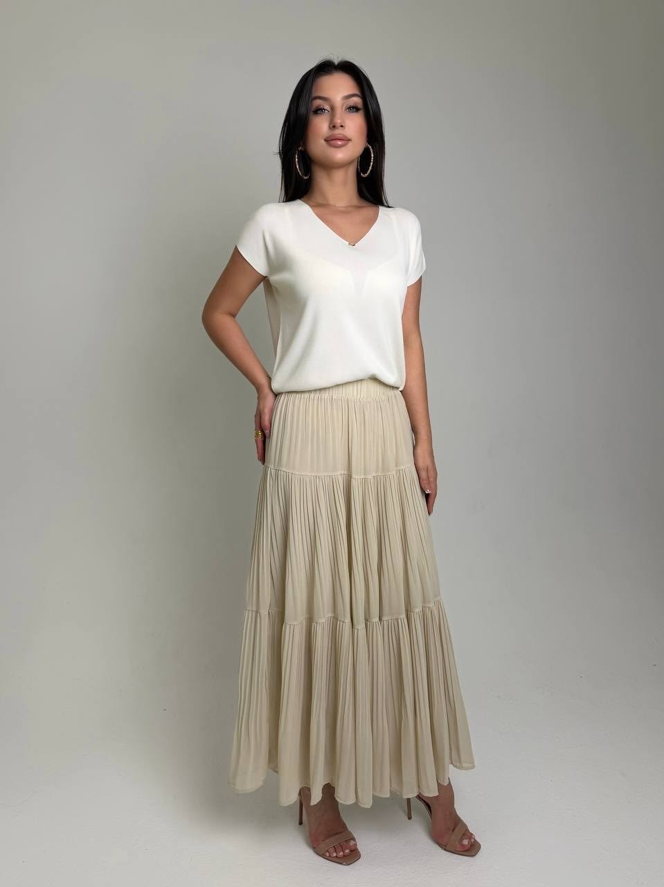 плиссированная юбка миди цвета шампанского dex,плиссированная юбка,юбка плиссе,плиссированная юбка миди,юбка плиссированна