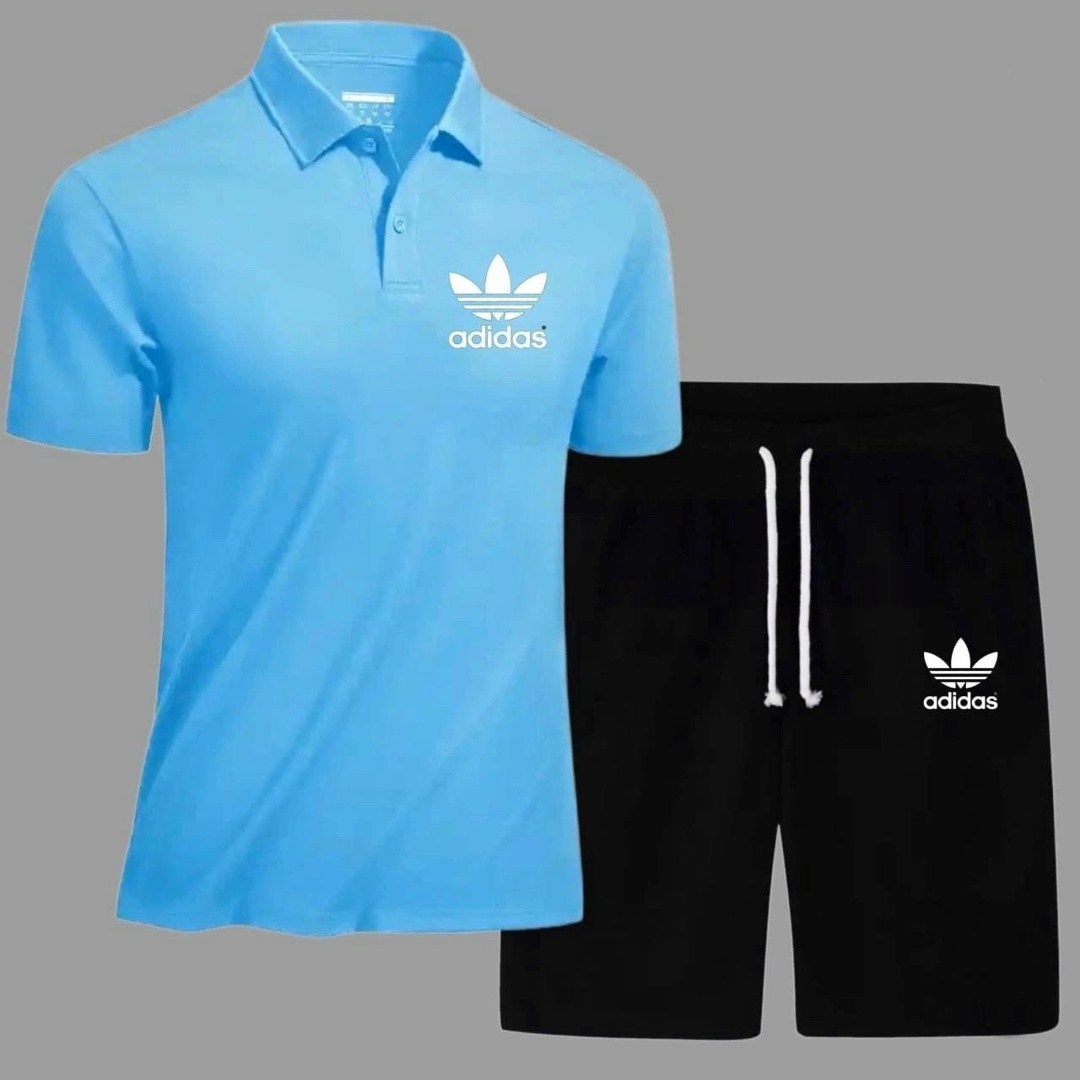 костюм спортивный мужской,костюм поло с шортами мужской,комплект футболок adidas,костюм для мужчин,поло adidas