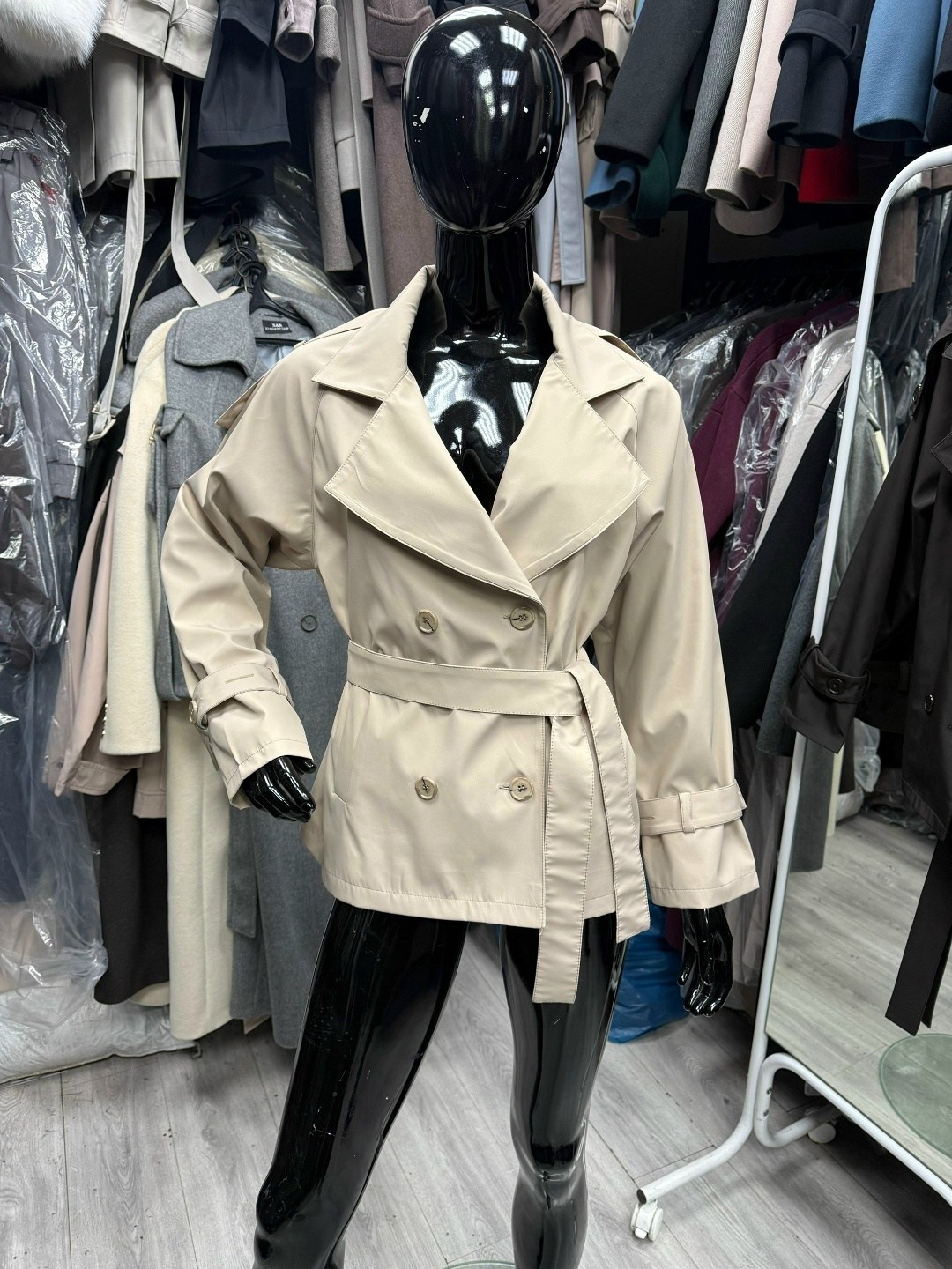 плащ тренч женский,женский тренч,тренч короткий,тренч золла,бежевый тренч