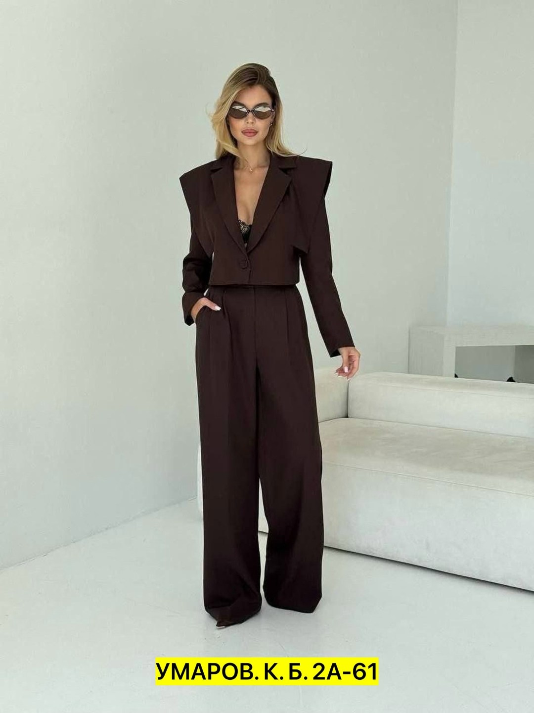 костюм двойка женская,стильные костюмы,костюм брюки палаццо + кроп-жакет,брючный костюм вечерний,костюм с брюками палаццо женский