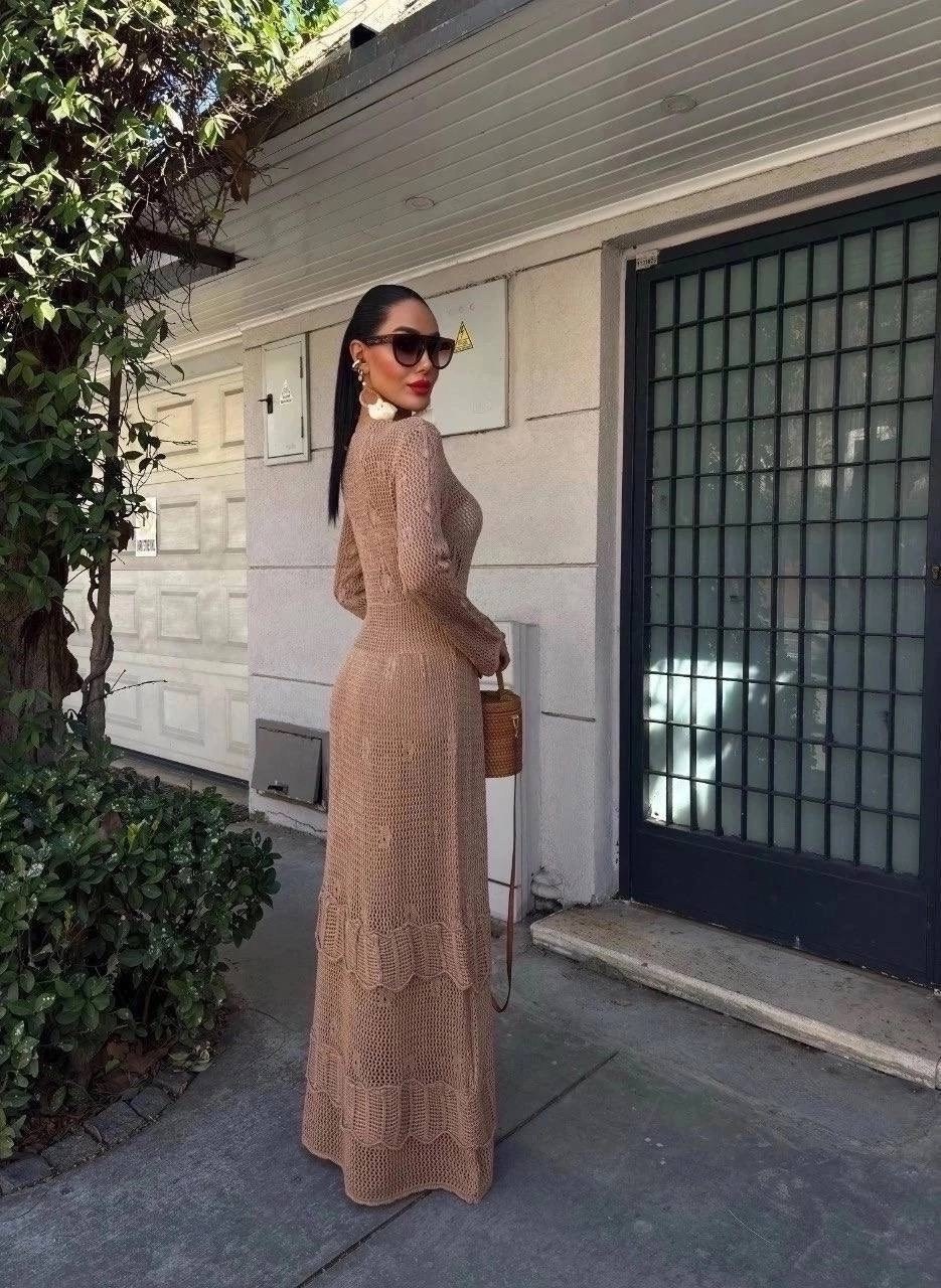 вязаное платье,ажурное платье,вязаное длинное платье,платья,платье крючком
