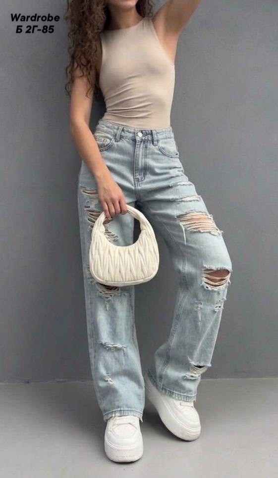 джинсы широкие багги рваные bulgakova,джинсы широкие,джинсы широкие женские,джинсы женские,джинсы модные