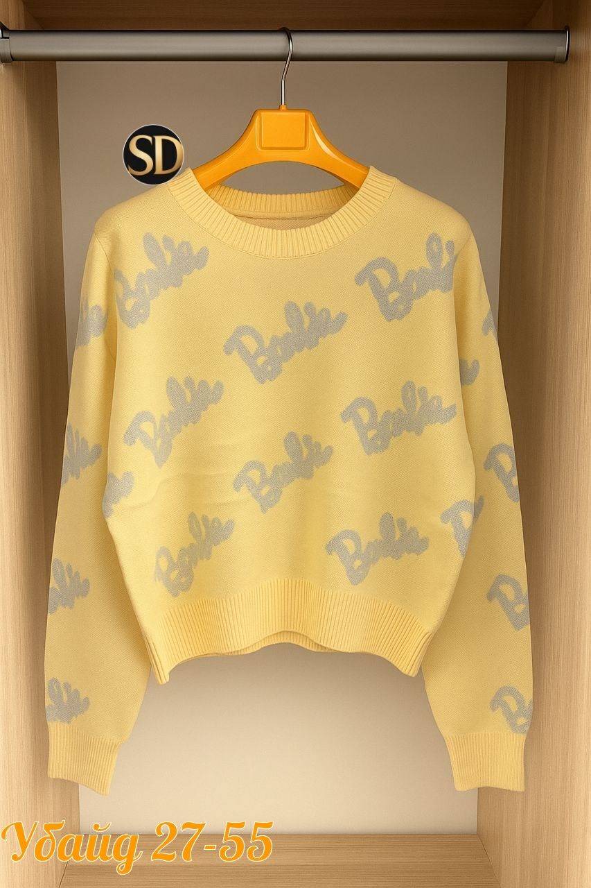 свитера женские,свитшот женская,свитер оверсайз с надписью barbie,свитер кофта,женская кофта