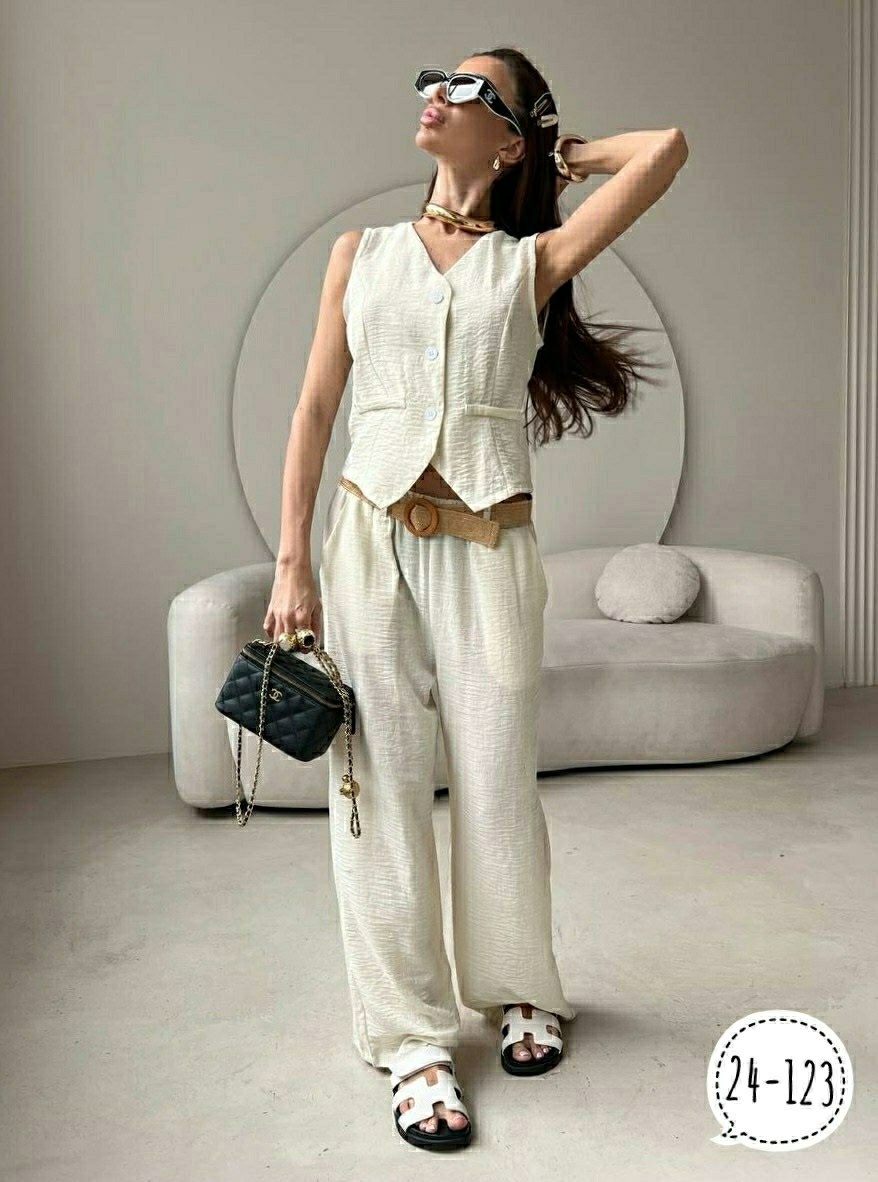 костюм женский,брючный костюм из льна,костюм льняной брючный с жилетом,брючный льняной костюм,брючный костюм с жилетом