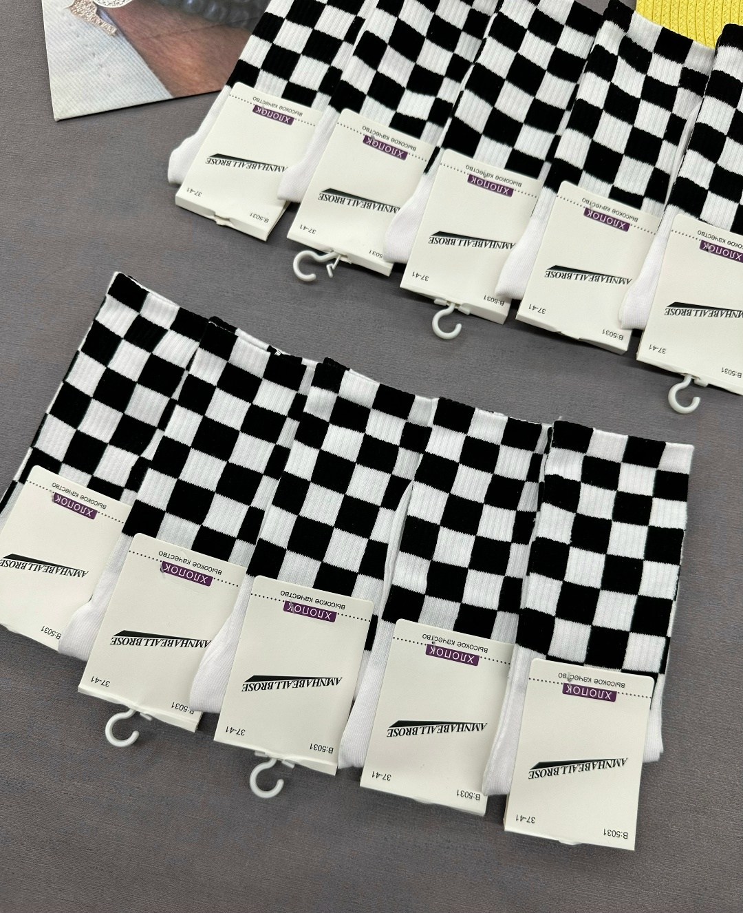 комплект носки женские,носки женские,носки мужские,носки модная,шахматные носки