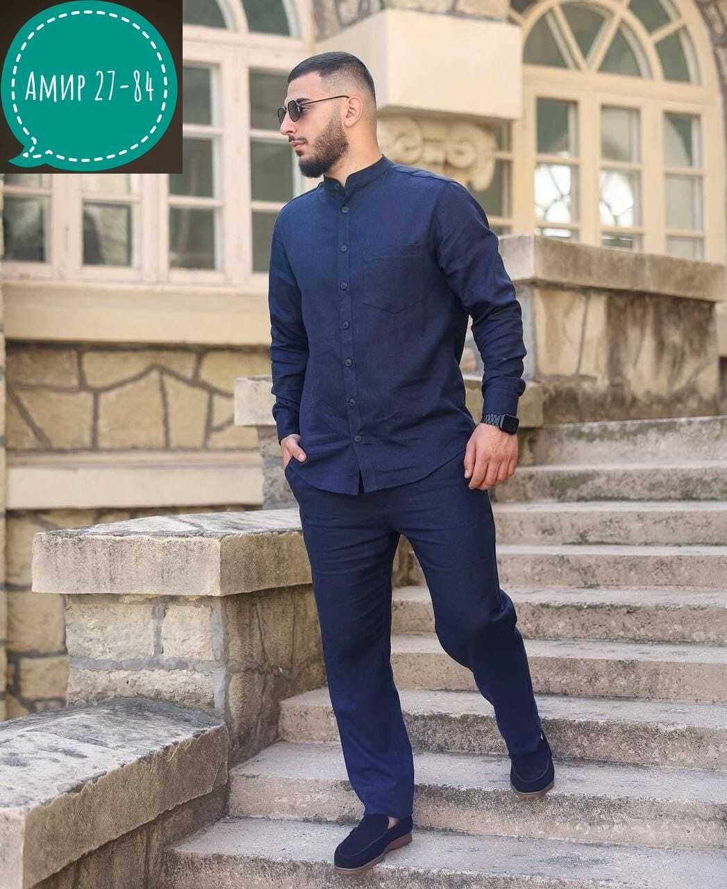 костюм мужской бежевый,мужской костюм из льна,льняной костюм мужской,исламский костюм из натурального хлопка "пакистанка" gazzan,мужской костюм двойка