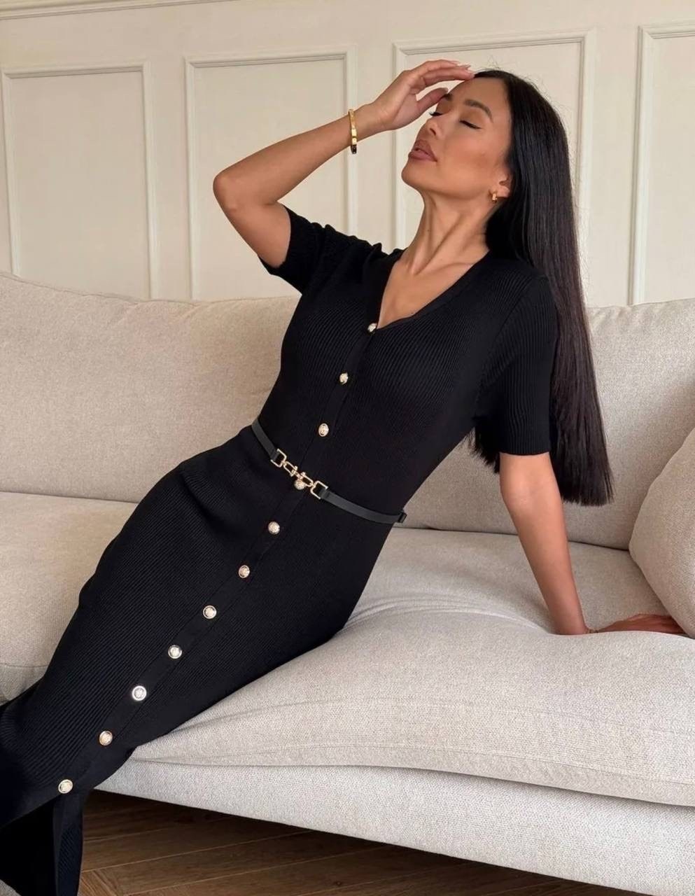 платье трикотажное миди,платье трикотажное с ремешком emberens,платье трикотажное миди emberens,элегантное трикотажное платье миди,платье трикотажное летнее с ремешком emberens